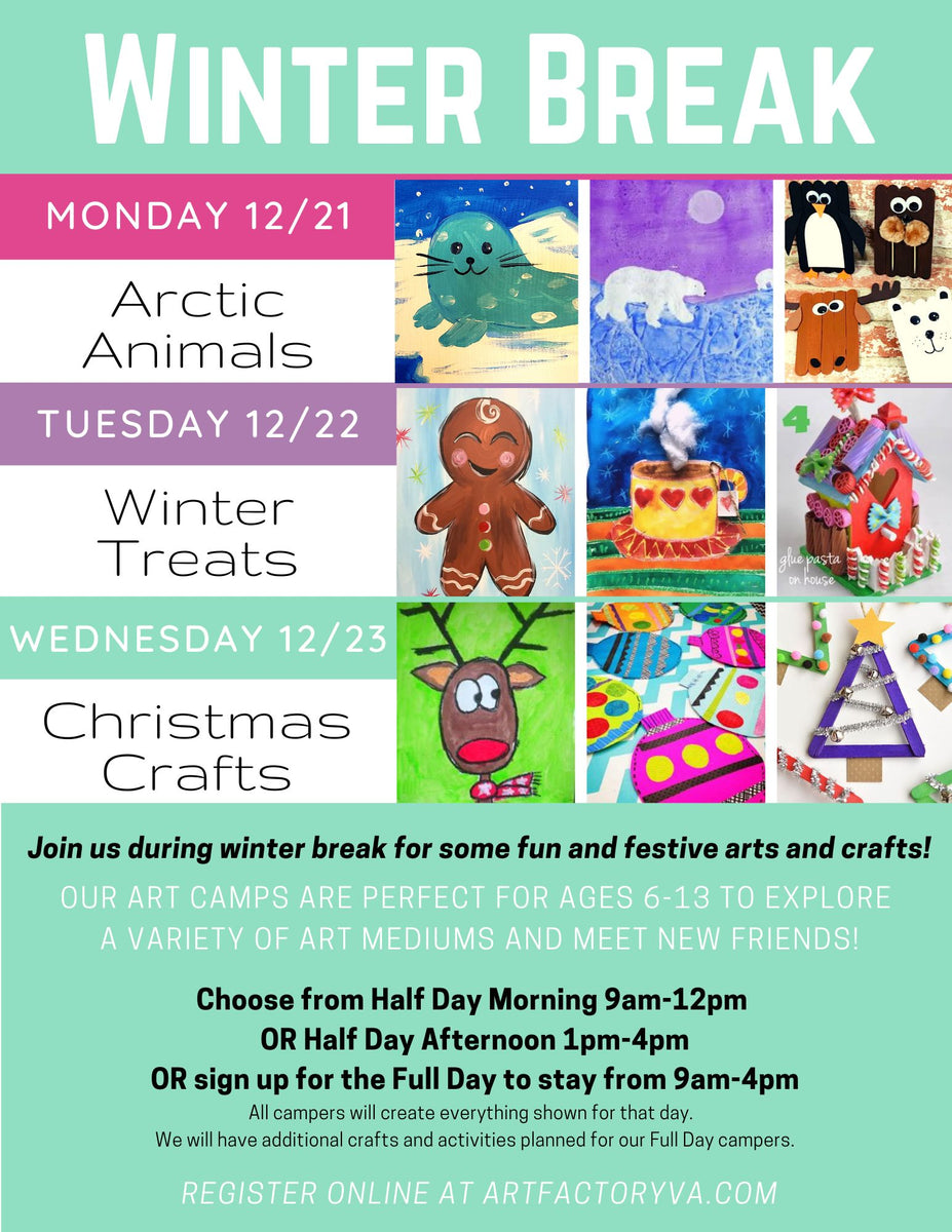 Winter Break camp is almost here! – Art Factory Play Cafe and Party Place