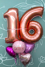 Load image into Gallery viewer, Happy Birthday 40" Number Balloon Bouquet (Double Digits)