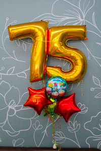 Balloon Bouquet - Happy Birthday Number Bouquet (Double Digits)