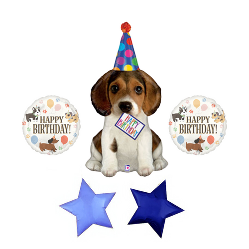 Happy Birthday Puppy Balloon Bouquet