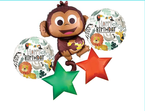 Balloon Bouquet - Jungle Animal Birthday Bouquet