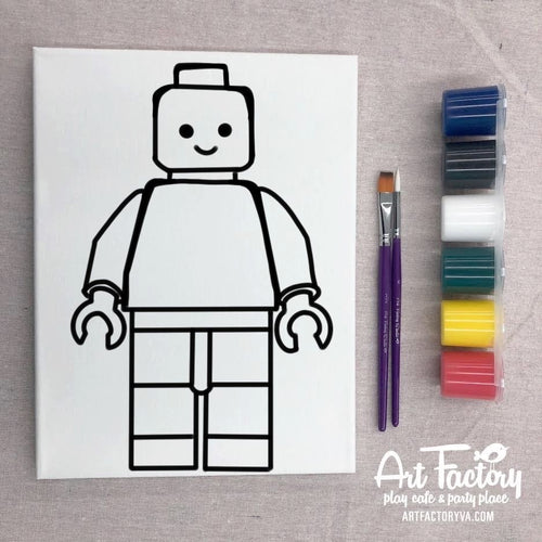 Pre-Traced Canvas - Brick Man