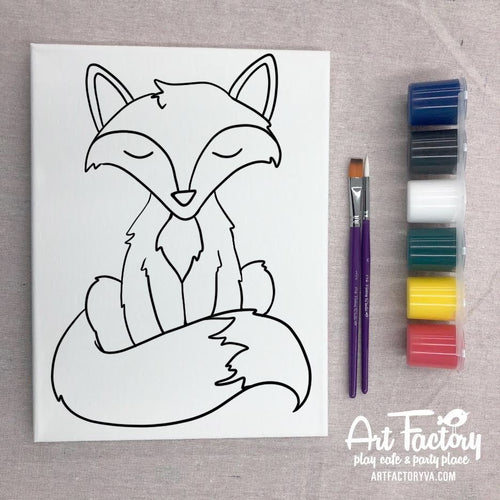Pre-Traced Canvas - Fox
