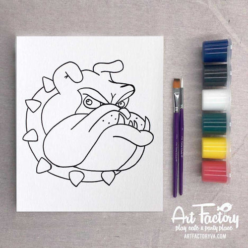 Pre-Traced Canvas - Bulldog