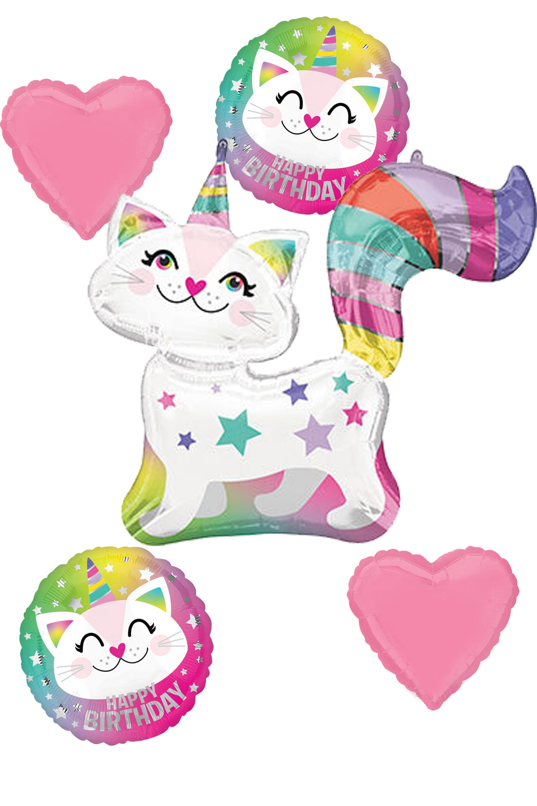 Balloon Bouquet - Happy Birthday Caticorn