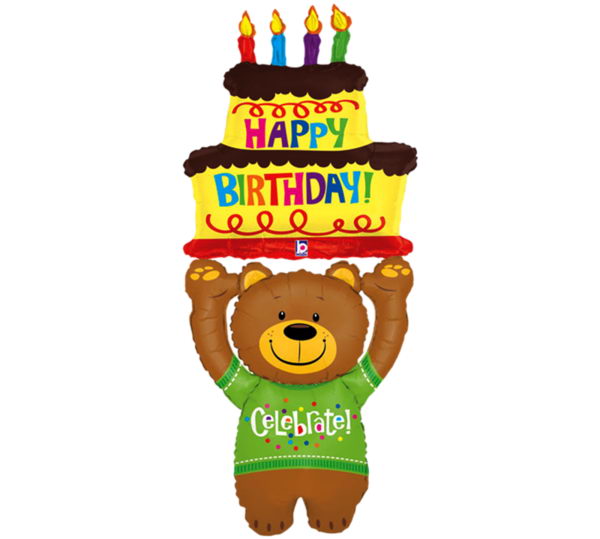 Balloons - 60” birthday bear